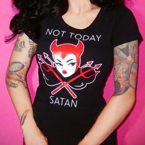 Vixen Not today Satan women's tee